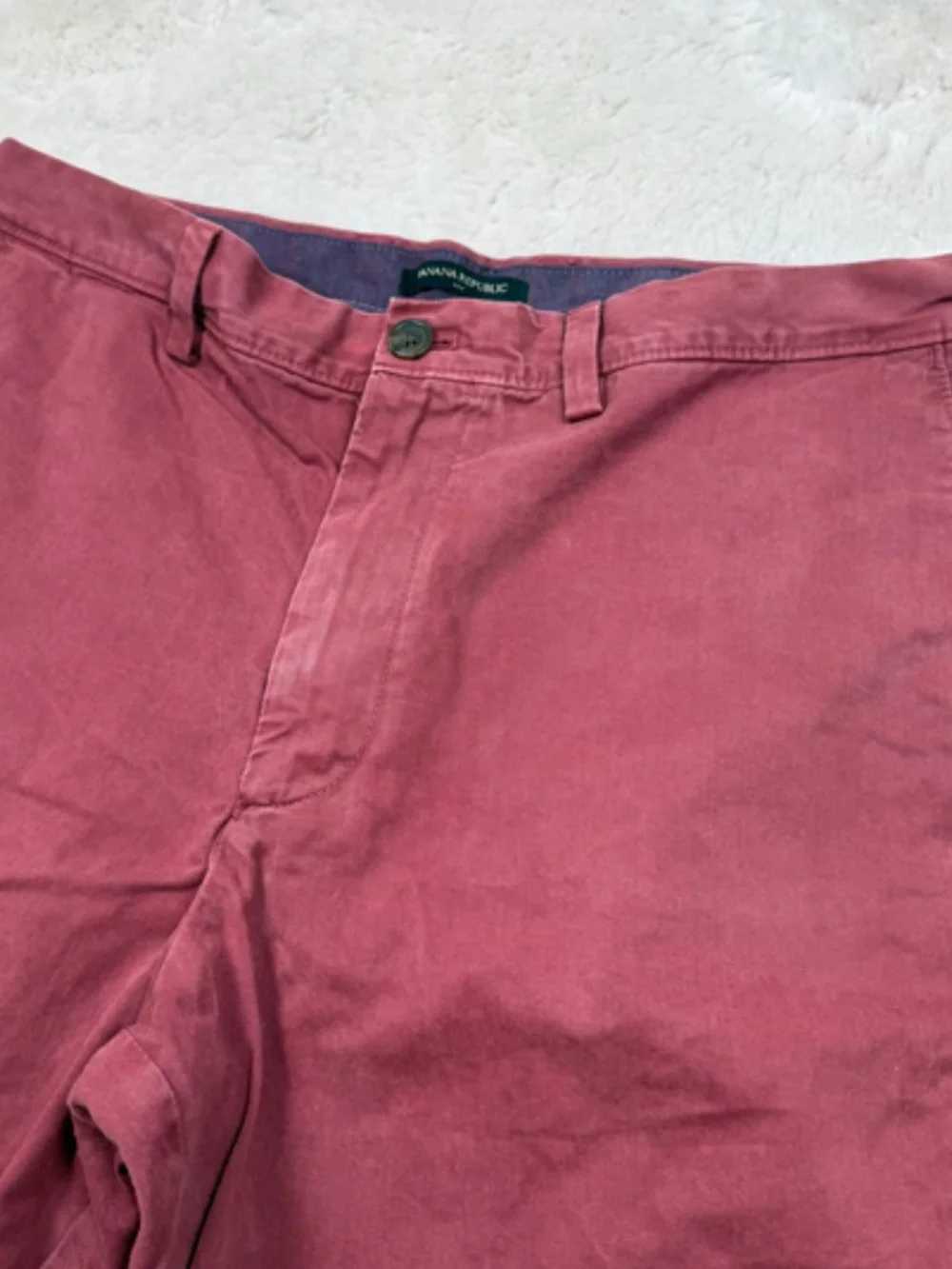 Banana Republic City Short in Red Heather Cotton 10